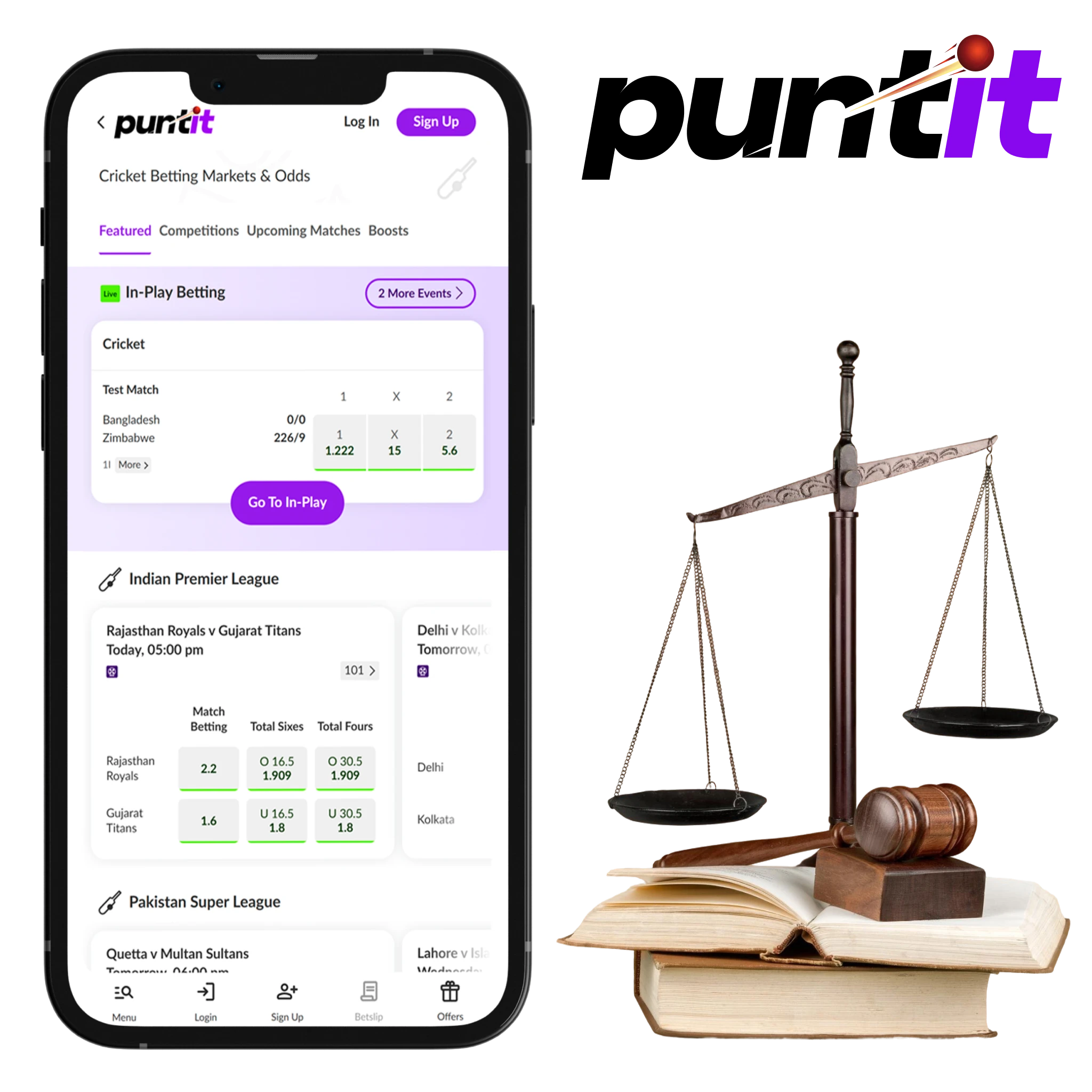 Legal App for Cricket Betting — Puntit.