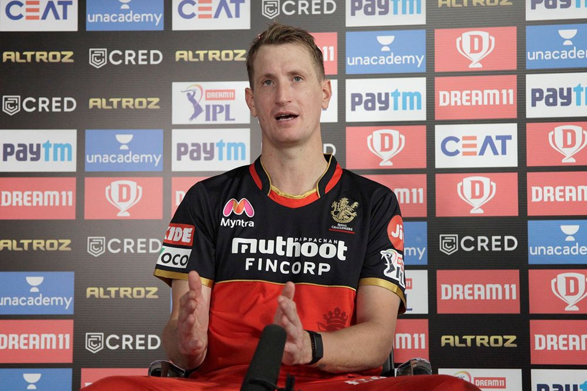 Chris Morris in a post match press conference during IPL 2020
