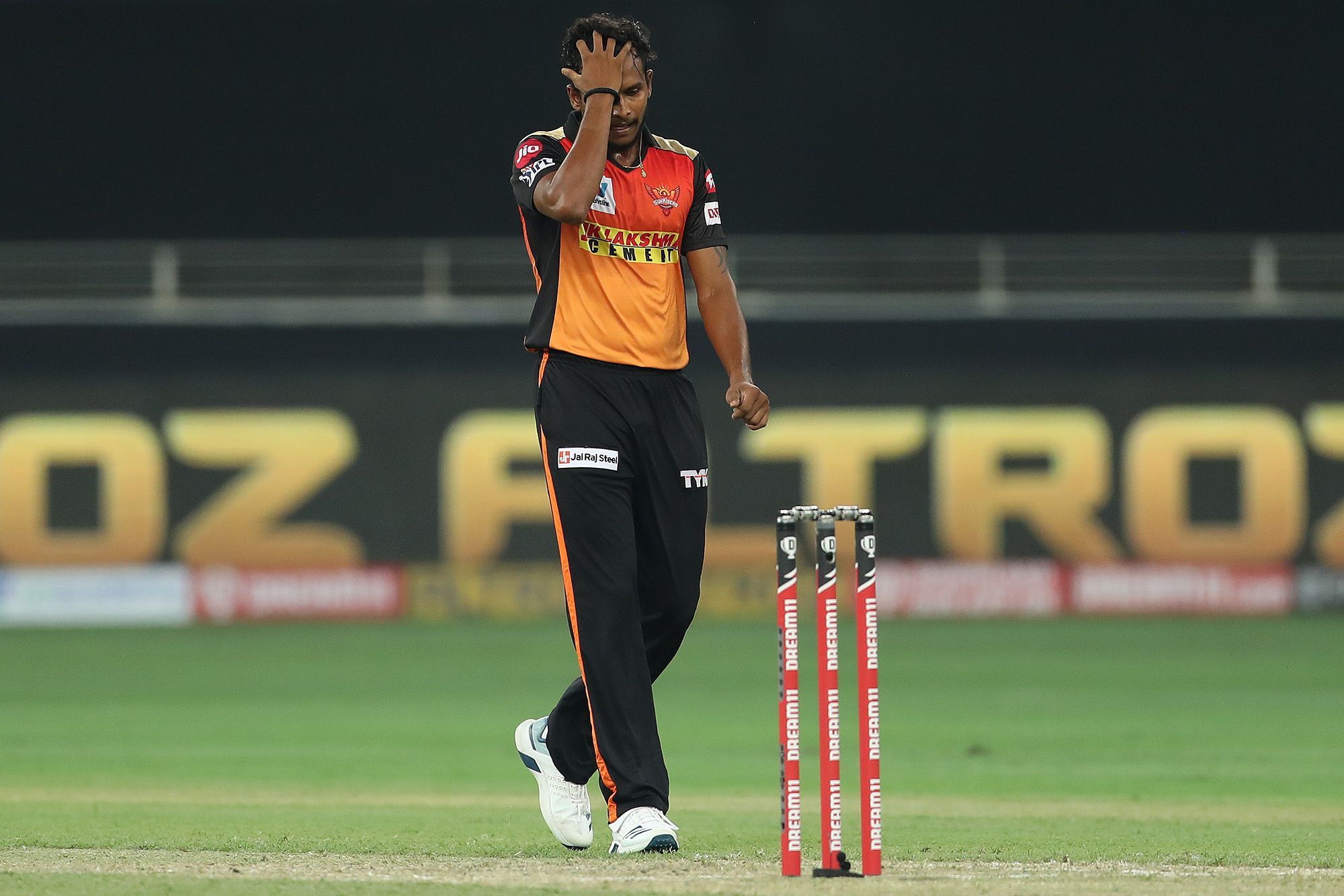 Natarajan dished out an exhibition of yorker against Delhi