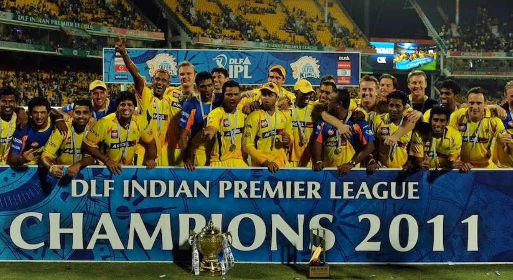 CSK defeated RCB by 58 runs to win the IPL 2011.