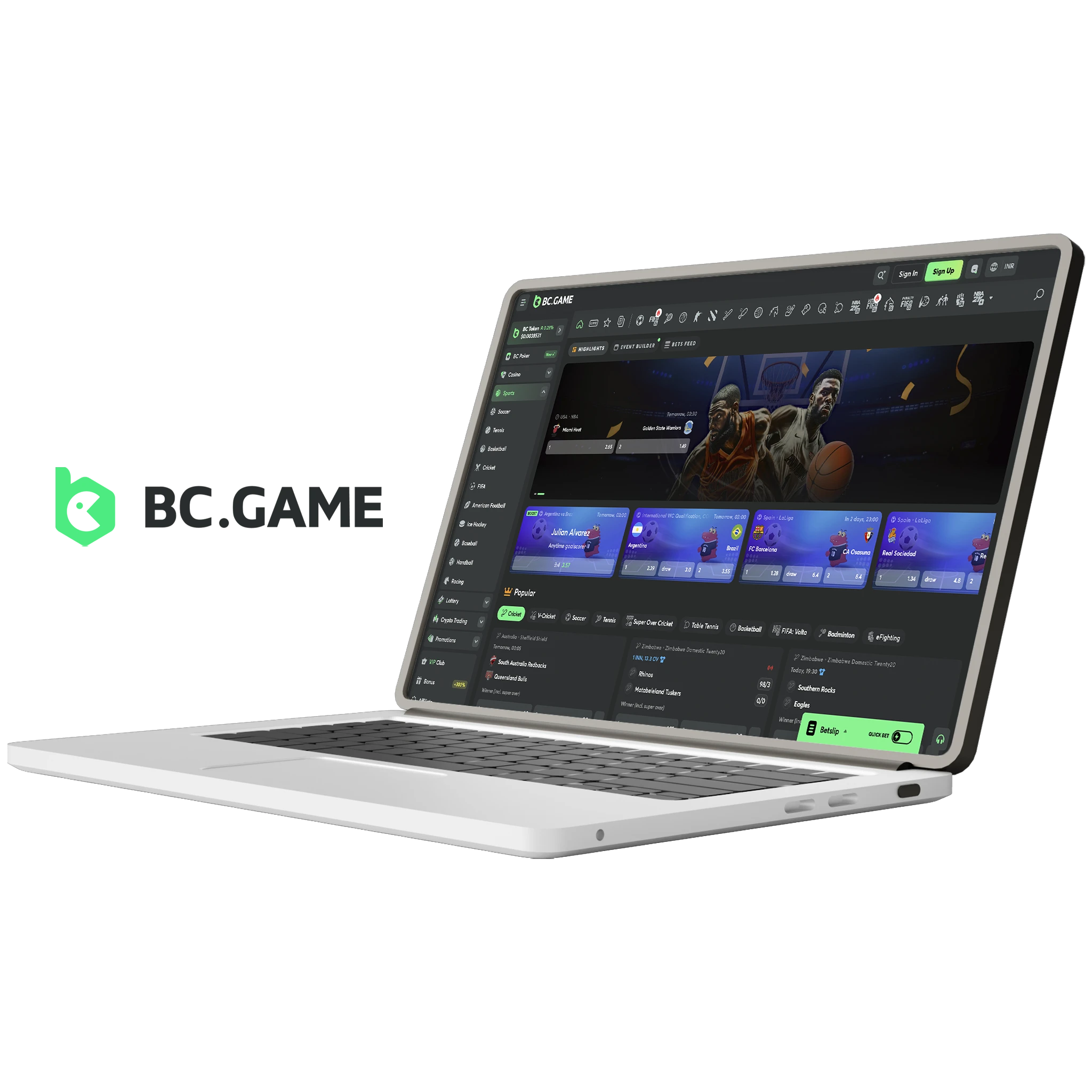BC.Game is the best place where you can bet on cricket by making deposits via cryptocurrency methods.