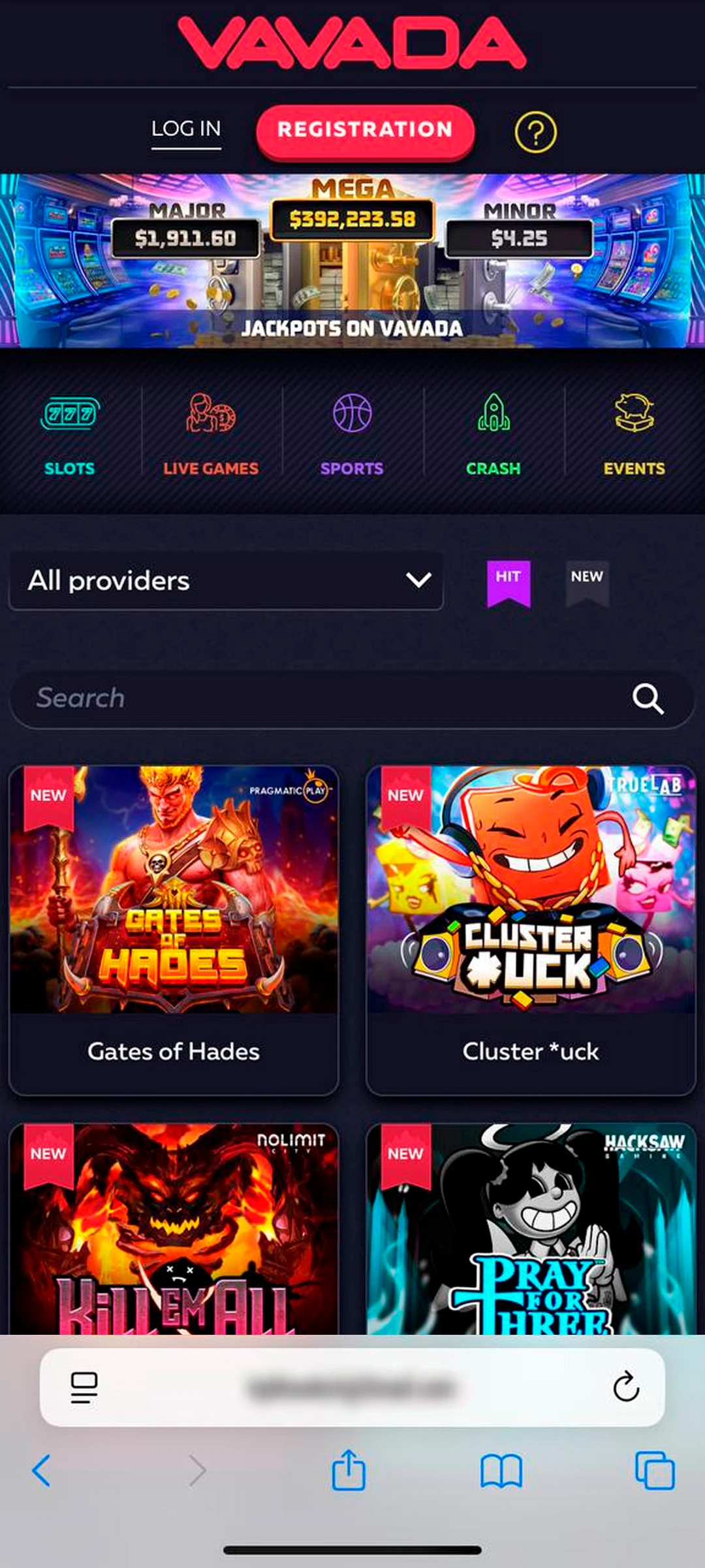 Vavada website.